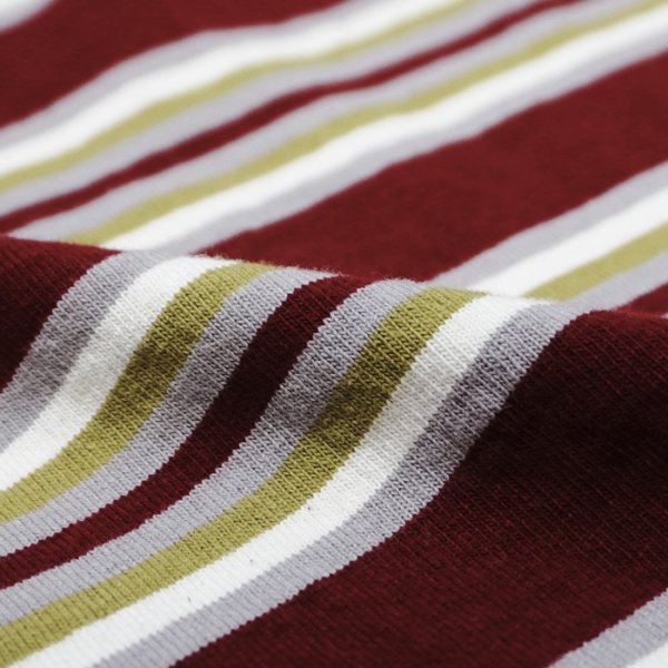 画像6: BARBARIAN（バーバリアン）Light Weight Crew Neck Shirt S/S（ライトウェイトクルーネックシャツS/S） / Maroon×Grey×Ivory×Olive（マルーン×グレー×アイボリー×オリーブ） (6)
