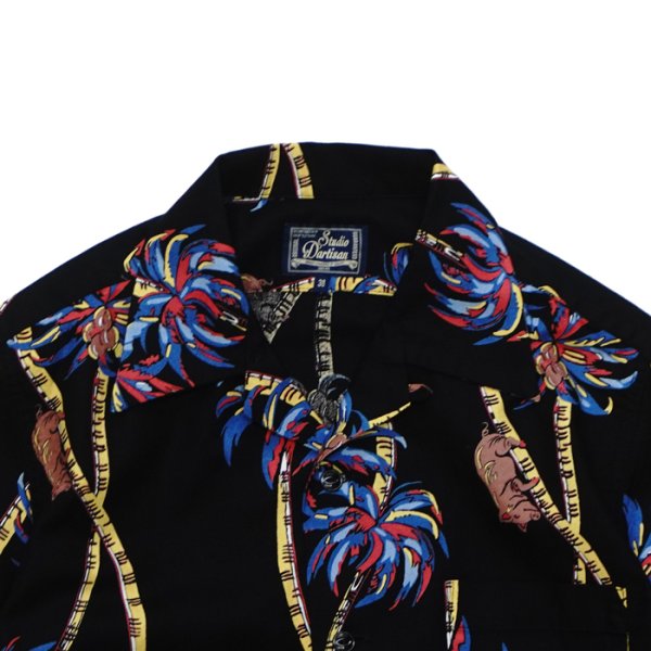 画像3: STUDIO D'ARTISAN（ステュディオ・ダ・ルチザン）アロハシャツ / Black（ブラック） (3)