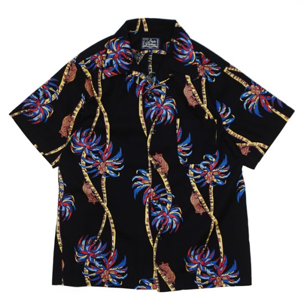 画像1: STUDIO D'ARTISAN（ステュディオ・ダ・ルチザン）アロハシャツ / Black（ブラック） (1)