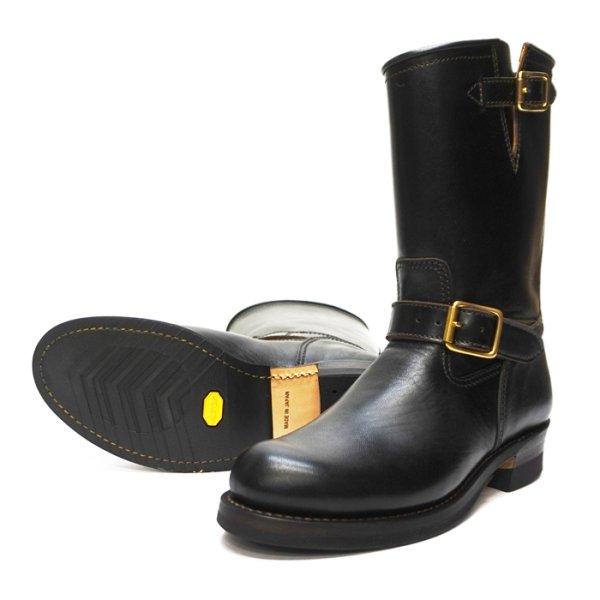 画像2: Y'2 LEATHER（ワイツーレザー）ENGINEERE BOOTS（エンジニアブーツ）"ECO HORSE TEA-CORE" / Black（ブラック） (2)