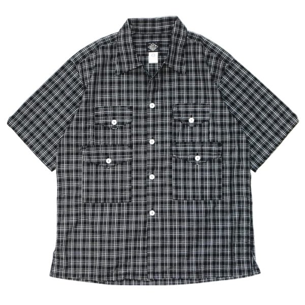 画像1: Post O'Alls（ポストオーバーオールズ）Town&Country HAVANA（タウン＆カントリーハバナ）"Cotton broadcloth check" / Black（ブラック） (1)