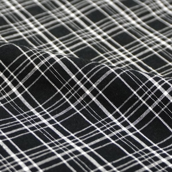 画像6: Post O'Alls（ポストオーバーオールズ）Town&Country HAVANA（タウン＆カントリーハバナ）"Cotton broadcloth check" / Black（ブラック） (6)