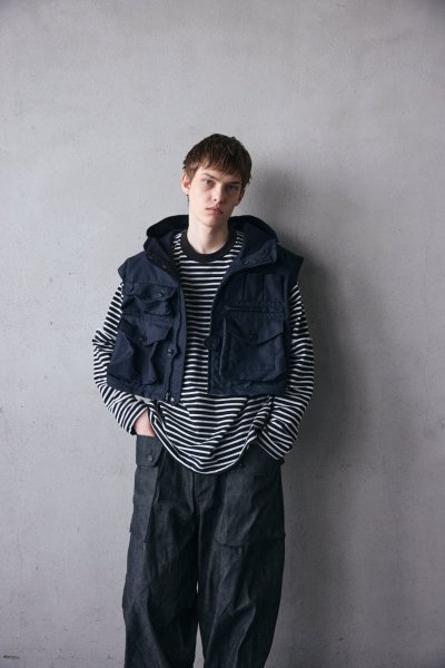 画像11: MODMNT（モドメント）PHOTGRAPHER JKT（フォトグラファージャケット）"VENTONE・後染めOX" / Navy（ネイビー） (11)