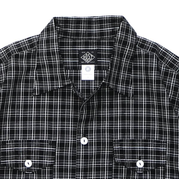 画像3: Post O'Alls（ポストオーバーオールズ）Town&Country HAVANA（タウン＆カントリーハバナ）"Cotton broadcloth check" / Black（ブラック） (3)