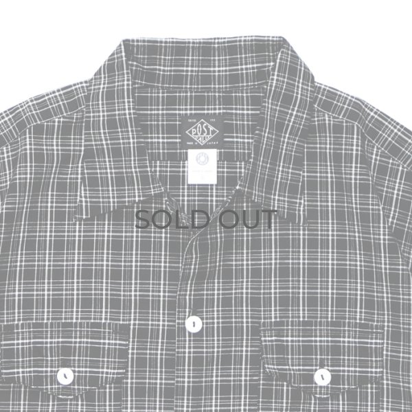 画像3: Post O'Alls（ポストオーバーオールズ）Town&Country HAVANA（タウン＆カントリーハバナ）"Cotton broadcloth check" / Black（ブラック） (3)