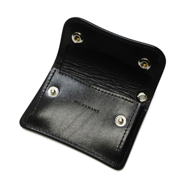 画像5: WILD SWANS（ワイルドスワンズ）TONGUE(EYELET)（タング アイレット）マルチコインケース"サドルプルアップ"/Black（ブラック） (5)