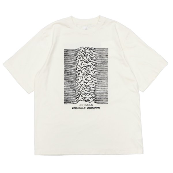 画像2: blurhms ROOTSTOCK（ブラームスルーツストック）Print Tee STANDARD（プリントTシャツ"スタンダード"）"JD UNKNOWN PLEASURES" / Ivory（アイボリー）Ink Black（インクブラック） (2)