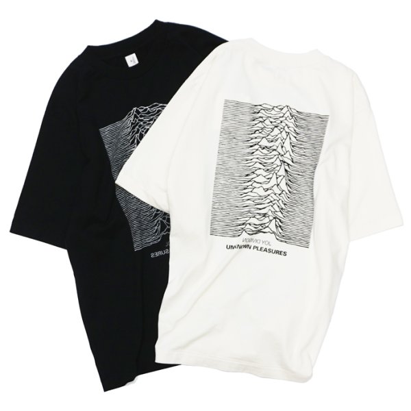 画像1: blurhms ROOTSTOCK（ブラームスルーツストック）Print Tee STANDARD（プリントTシャツ"スタンダード"）"JD UNKNOWN PLEASURES" / Ivory（アイボリー）Ink Black（インクブラック） (1)