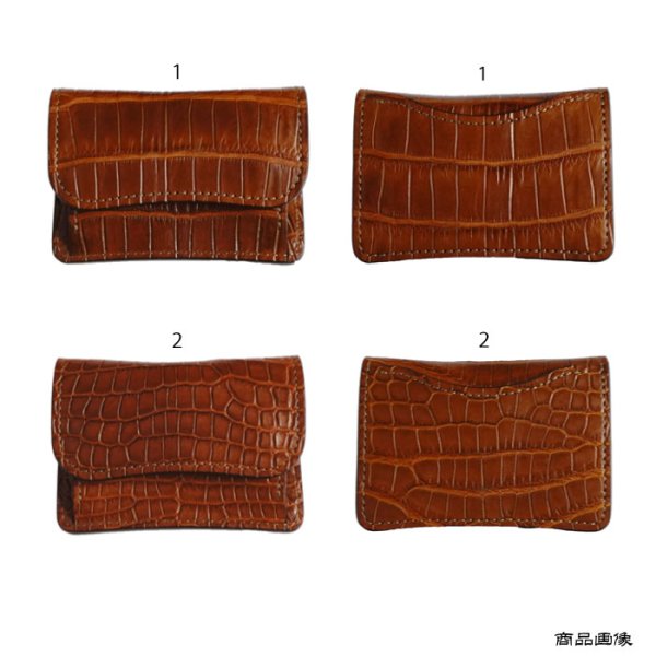 画像8: WILD SWANS（ワイルドスワンズ）TONGUE（タング）マルチコインケース/コニャック"POROSUS（ポロサス）"×キャメル"サドルプルアップ" (8)