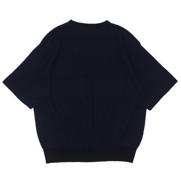 画像2: FilMelange（フィルメランジェ）CASEY（ケイシー）"畦編みニットソー" / Navy Melange（ネイビーメランジェ） (2)