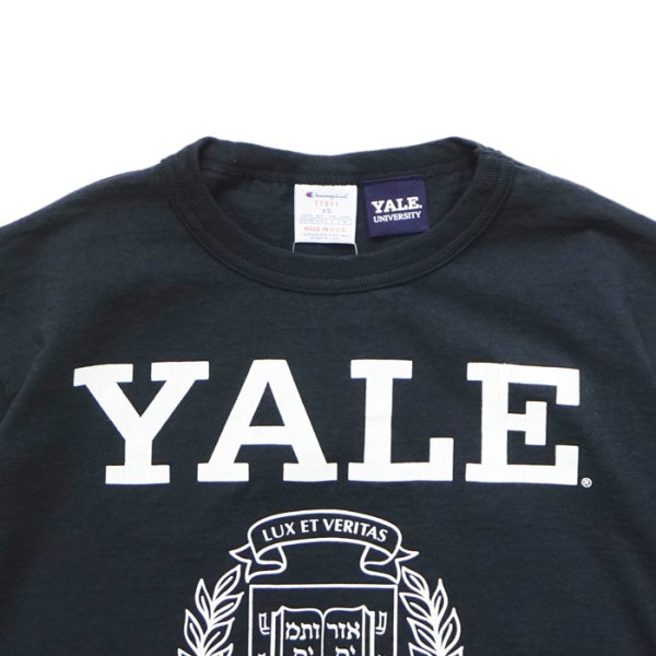 画像3: Champion（チャンピオン）T1011 US Print T-Shirt・Made in USA（ティーテンイレブンUSプリントTシャツ）"YALE" / Navy（ネイビー） (3)