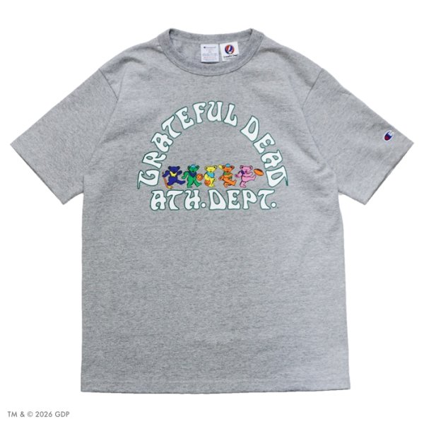画像2: Champion（チャンピオン）T1011 US Print T-Shirt・Made in USA（ティーテンイレブンUSプリントTシャツ）"Grateful Dead" / White（ホワイト）・Silver Gray（シルバーグレー） (2)