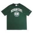 画像1: Champion（チャンピオン）T1011 US Print T-Shirt・Made in USA（ティーテンイレブンUSプリントTシャツ）"MICHIGAN STATE" / Moss（モスグリーン） (1)