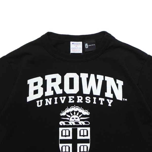 画像3: Champion（チャンピオン）T1011 US Print T-Shirt・Made in USA（ティーテンイレブンUSプリントTシャツ）"BROWN Univ" / Black（ブラック） (3)
