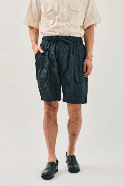 画像5: Post O'Alls（ポストオーバーオールズ）E-Z DEE's Shorts（イージーディーズショーツ）"Crinkle Nylon Taffeta" / Black（ブラック） (5)