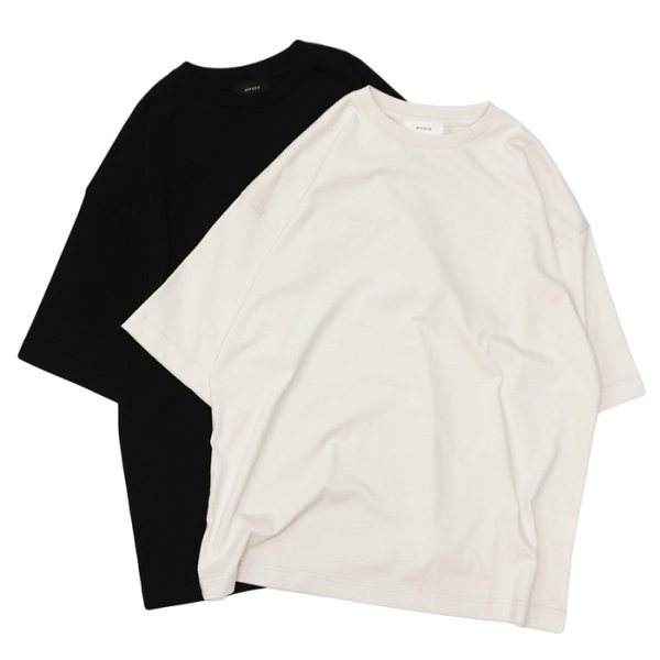 画像1: alvana（アルヴァナ）26/ OVERSIZE TEE SHIRTS（オーバーサイズTシャツ）/ Beige（ベージュ）・Black（ブラック）  (1)
