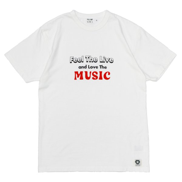画像2: free rage（フリーレイジ）リサイクルコットンプリントTee "Music" / White（ホワイト）・Sumi（スミクロ） (2)