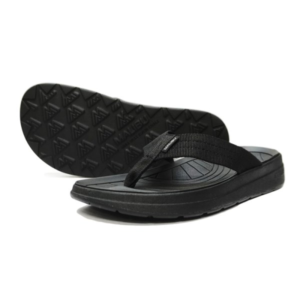画像3: MALIBU SANDALS（マリブサンダルズ）SURFRIDER（サーフライダー）"POLYESTER" / Black×Black（ブラック×ブラック） (3)