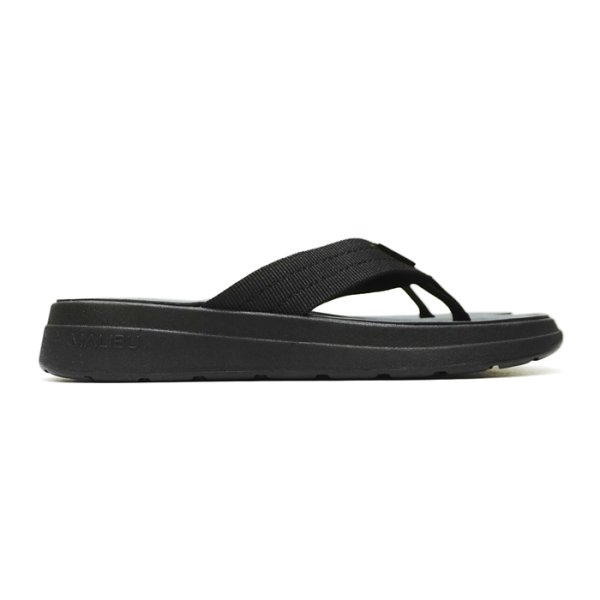 画像1: MALIBU SANDALS（マリブサンダルズ）SURFRIDER（サーフライダー）"POLYESTER" / Black×Black（ブラック×ブラック） (1)