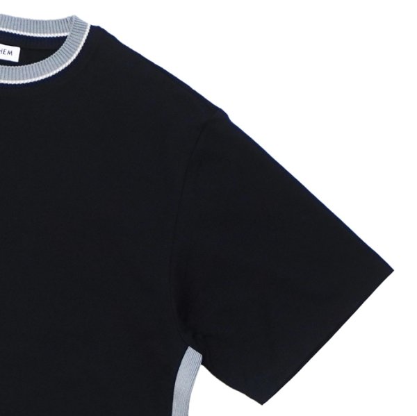 画像5: COOHEM（コーヘン）KNIT SIDELINE T-SHIRT（ニットサイドラインTシャツ）/ Black（ブラック） (5)