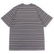 画像2: Yonetomi NEW BASIC（ヨネトミニューベーシック）GARMENT DYE RANDOM BOREDER T-SHIRT（ガーメントダイランダムボーダーTシャツ）/ Gray（グレー） (2)