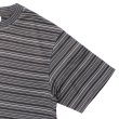 画像4: Yonetomi NEW BASIC（ヨネトミニューベーシック）GARMENT DYE RANDOM BOREDER T-SHIRT（ガーメントダイランダムボーダーTシャツ）/ Gray（グレー） (4)