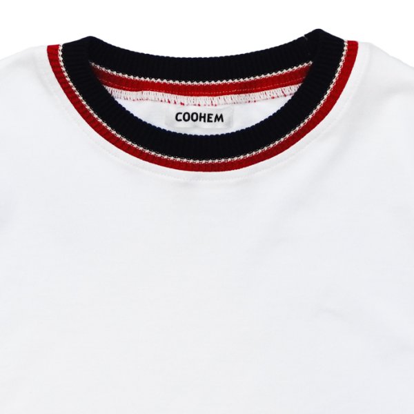 画像4: COOHEM（コーヘン）KNIT SIDELINE T-SHIRT（ニットサイドラインTシャツ）/ White（ホワイト） (4)