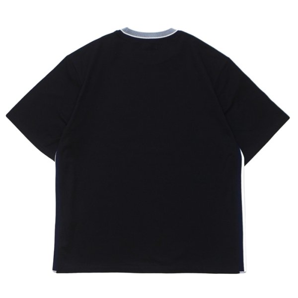 画像2: COOHEM（コーヘン）KNIT SIDELINE T-SHIRT（ニットサイドラインTシャツ）/ Black（ブラック） (2)