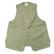 画像1: Post O'Alls（ポストオーバーオールズ）DEE Vest（ディー・ベスト）"Hemp Cotton Poplin" / Sage（セージ）※Mサイズのみ (1)