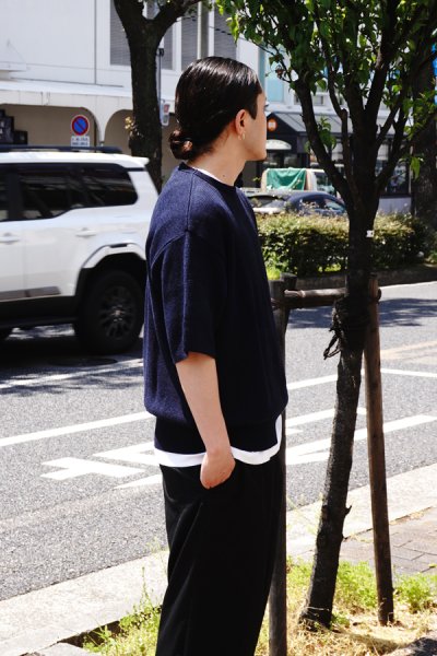 画像8: FilMelange（フィルメランジェ）CASEY（ケイシー）"畦編みニットソー" / Navy Melange（ネイビーメランジェ） (8)