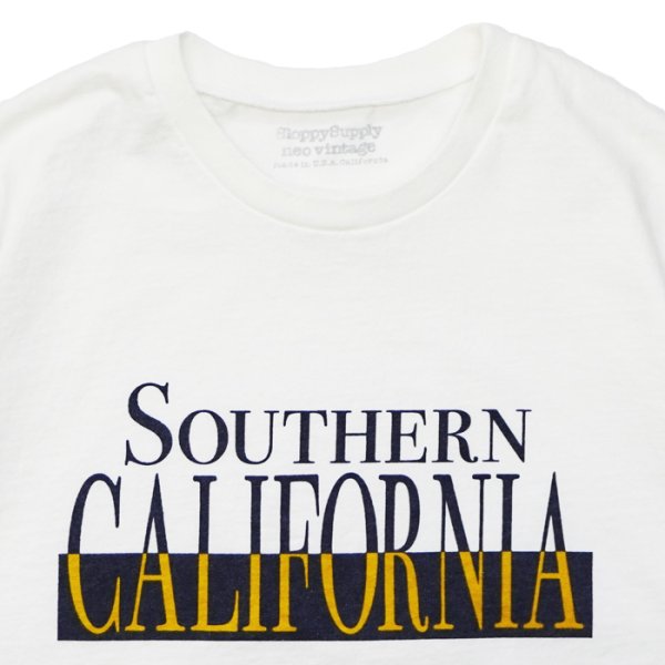 画像3: Sloppy Supply（スラッピーサプライ）Neo Vintage Short Sleeve Print Tee（ショートスリーブプリントTシャツ）"SO.CAL"/ White（ホワイト） (3)