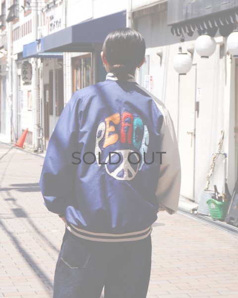 画像9: NEEDLES（ニードルズ）Stadium Jacket（スタジアムジャケット）"Poly Shantung" / Navy（ネイビー） (9)