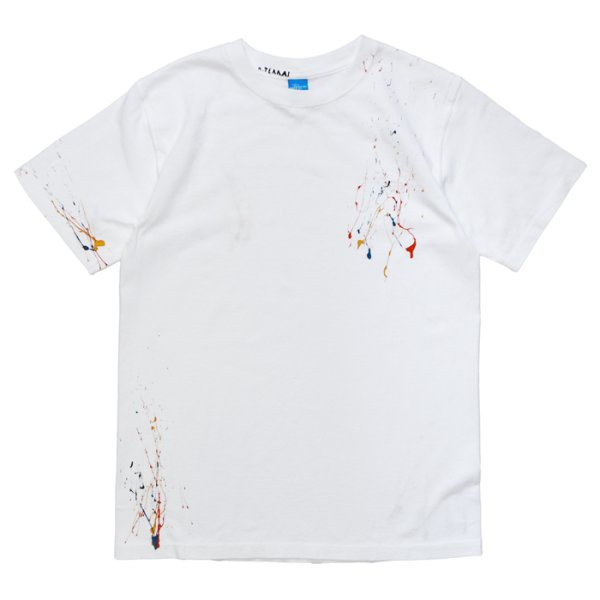 画像2: Good On（グッドオン）Hand Print Short Sleeve Crew Neck Tee（ハンドプリントショートスリーブクルーネックTシャツ）"KOUHEI TERRAI" / White（ホワイト）・Black（ブラック） (2)