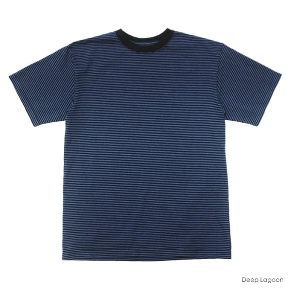 画像3: Good On（グッドオン）Mini Stripe Short Sleeve Crew Neck Tee（ミニストライプショートスリーブクルーネックTシャツ） / 4colors（全4色展開） (3)
