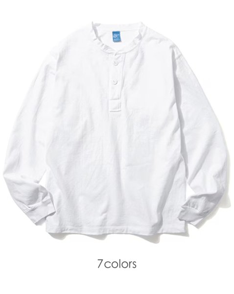 画像1: Good On（グッドオン）Long Sleeve Heavy Henley Neck Tee（ロングスリーブヘビーヘンリーネックTシャツ） / 7colors（全7色展開） (1)