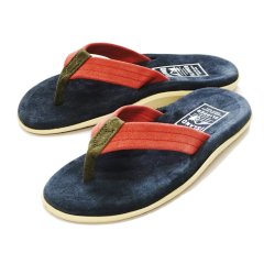 ＜30%OFF＞ISLAND SLIPPER（アイランドスリッパ）PT203 (スエードレザートングサンダル) "Suede" / Fuchsia×Olive×Navy（フーシャ×オリーブ×ネイビー）※US:7.0（約25.0cm）のみ