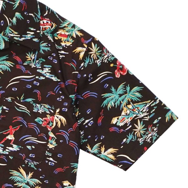 画像4: BARNS OUTFITTERS （バーンズアウトフィッターズ） ALOHA SHIRT （アロハシャツ）/ Brown（ブラウン） (4)
