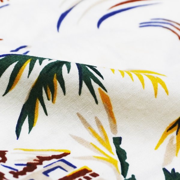 画像6: BARNS OUTFITTERS （バーンズアウトフィッターズ） ALOHA SHIRT （アロハシャツ）/ White（ホワイト） (6)