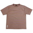 画像1: Nigel Cabourn（ナイジェル・ケーボン）7.8oz BORDER HALF SLEEVE T-SHIRT（7.8ozボーダーハーフスリーブTシャツ）/ L,BROWN（ライトブラウン） (1)