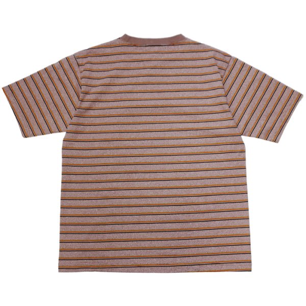 画像2: Nigel Cabourn（ナイジェル・ケーボン）7.8oz BORDER HALF SLEEVE T-SHIRT（7.8ozボーダーハーフスリーブTシャツ）/ L,BROWN（ライトブラウン） (2)