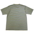 画像2: Nigel Cabourn（ナイジェル・ケーボン）7.8oz BORDER HALF SLEEVE T-SHIRT（7.8ozボーダーハーフスリーブTシャツ）/ GREEN（グリーン） (2)