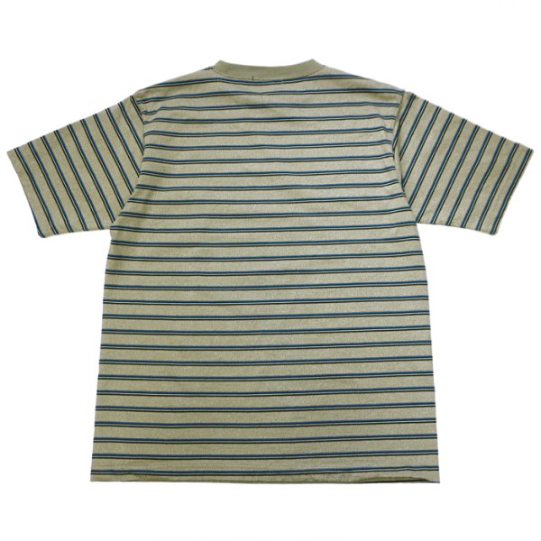 画像2: Nigel Cabourn（ナイジェル・ケーボン）7.8oz BORDER HALF SLEEVE T-SHIRT（7.8ozボーダーハーフスリーブTシャツ）/ GREEN（グリーン） (2)