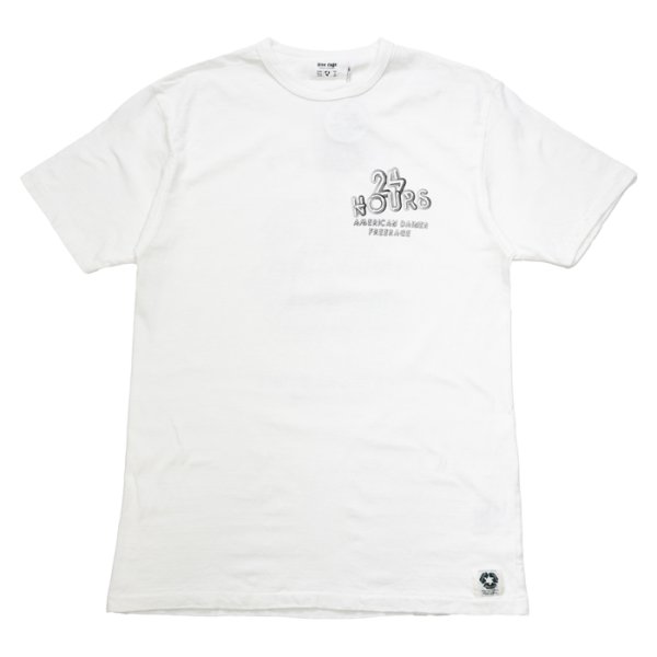 画像2: free rage（フリーレイジ）リサイクルコットンプリントTee "Burger" / White（ホワイト）・Sumi（スミクロ） (2)