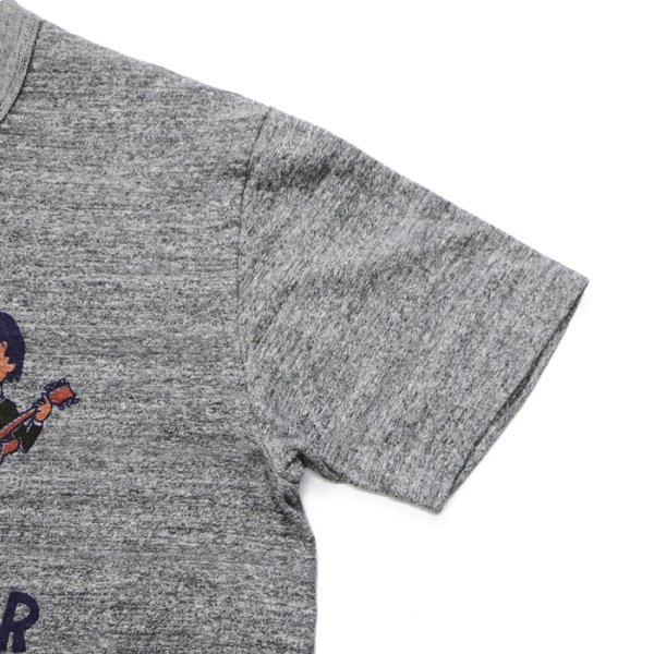 画像6: BARNS OUTFITTERS (バーンズアウトフィッターズ) "STANDARD" TSURI-AMI Crew Print T-Shirt (吊り編みクループリントTシャツ) / White（ホワイト）・Grey (グレー) (6)