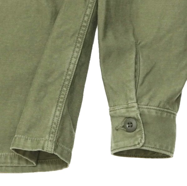 画像5: F.O.B FACTORY（エフオービーファクトリー）FATIGUE SHIRT JACKET（ファティーグシャツジャケット）"Vatdye Back Sateen" / Olive（オリーブ） (5)