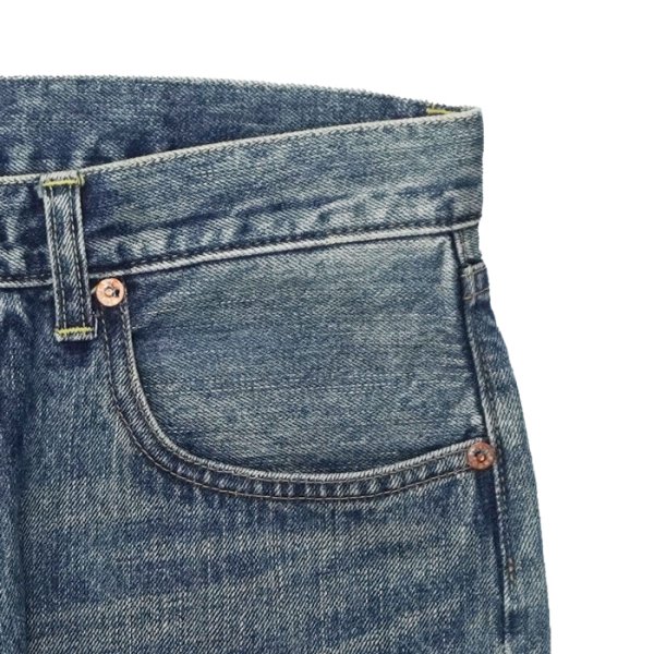 画像5: F.O.B FACTORY（エフオービーファクトリー）SELVEDGE 66 DENIM 5P（セルヴィッチ66デニム5P）"13oz Selvedge Denim" / Used（ユーズド加工）【裾上げ無料】 (5)