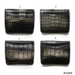 画像10: WILD SWANS（ワイルドスワンズ）CASA（カーサ）コンパクトウォレット/ブラック"クロコダイル"×ブラック"サドルプルアップ" (10)