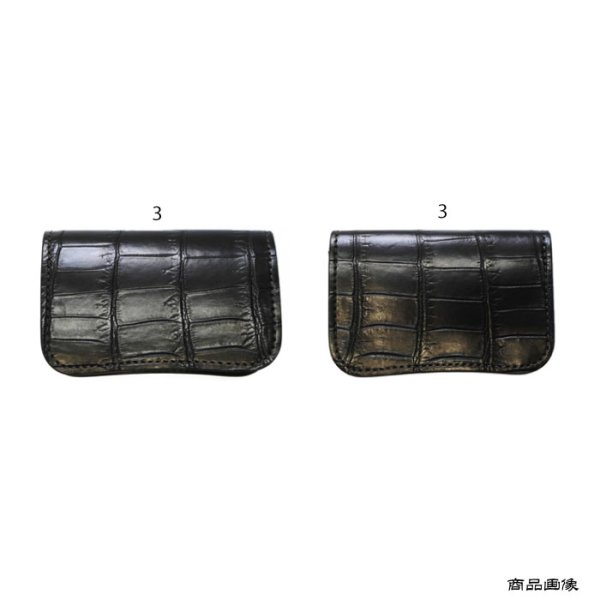 画像8: WILD SWANS（ワイルドスワンズ）GENERAL（ジェネラル）カードケース/ブラック"クロコダイル"×ブラック"サドルプルアップ" (8)