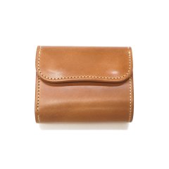 WILD SWANS（ワイルドスワンズ）ENO mini（イーノミニ）ミニ3つ折りウォレットNatural（ナチュラル）"シェルコードバン"×Natural（ナチュラル）"ブッテーロ"