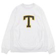 画像1: ※Exclusive※ blurhmsROOTSTOCK（ブラームスルーツストック）Soft&Hard Sweat Crew Neck P.O "T-50"（ソフト&ハードスウェットクルーネックプルオーバー"T-50"）Heather White / Navy×Yellow（ネイビー×イエロー） (1)